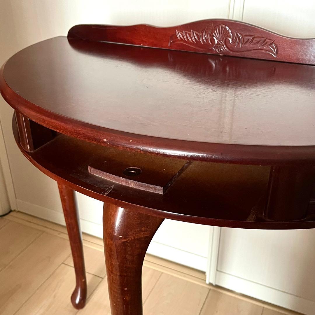 u*e様 コンソールテーブル　引き出し付き　猫脚　ハーフムーン　半円　花台　アン