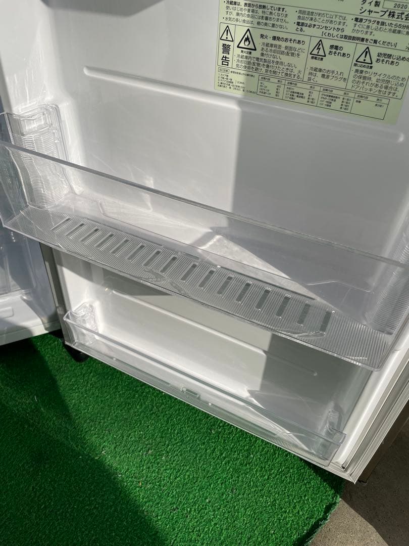 921 シャープ おしゃれシルバー 2ドア冷蔵庫 225L トップフリーザー