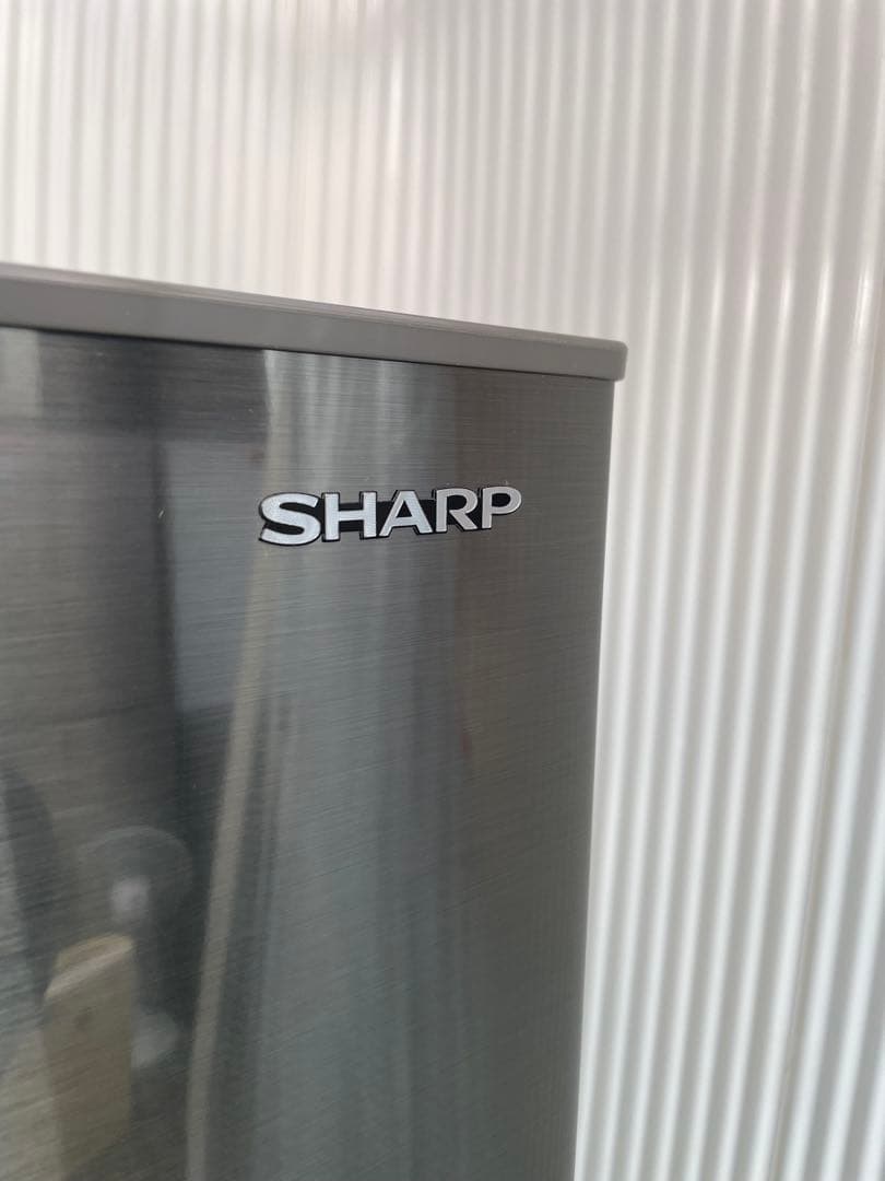 921 シャープ おしゃれシルバー 2ドア冷蔵庫 225L トップフリーザー