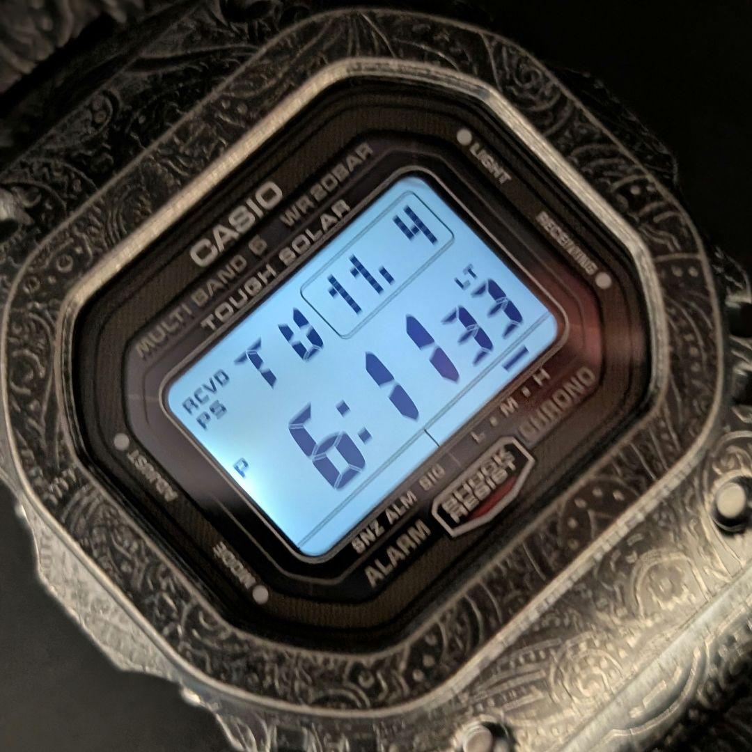 G-SHOCK GW5000U 電波ソーラー 高輝度LED ペイズリーフルメタル