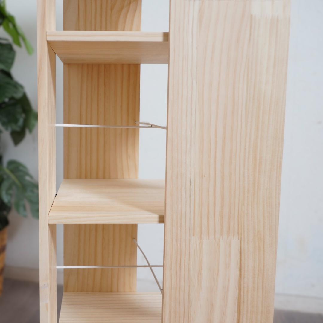 【新品】天然木　360度回転式本棚/ブックシェルフ 省スペース 大容量 DIY可