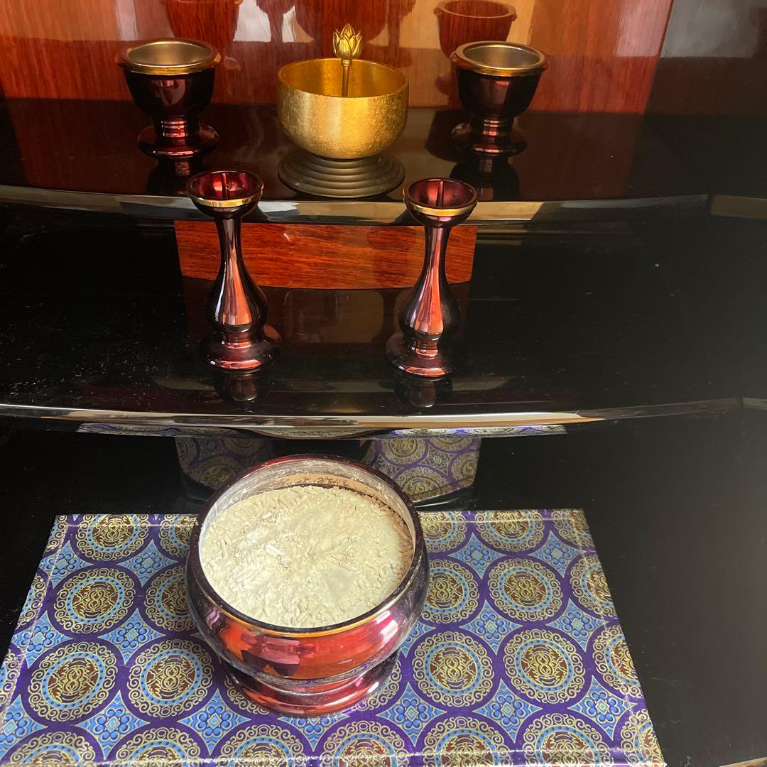 【黒さくら花びら綺麗】中古仏壇　ミニ仏壇　モダン仏壇　漆調仏具