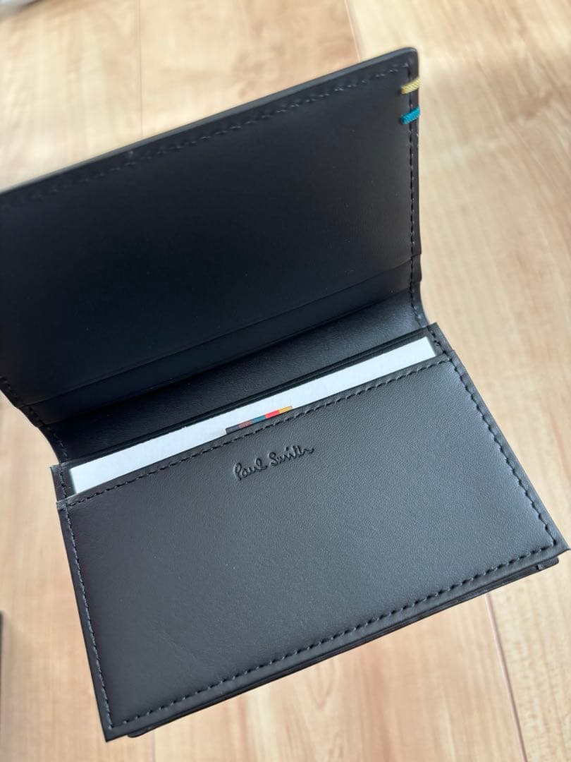 新品Paul Smith ハイライトステッチ 名刺入れ ブラック