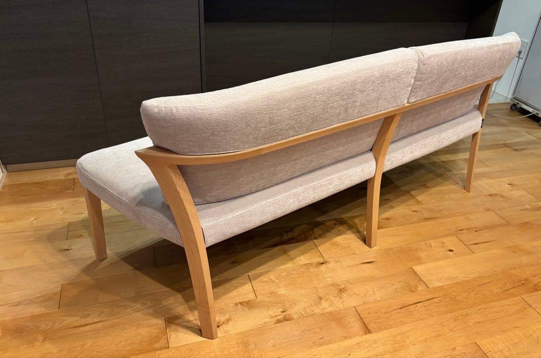 【お値下げしました】カリモク　ダイニングソファ（３人掛けロング）