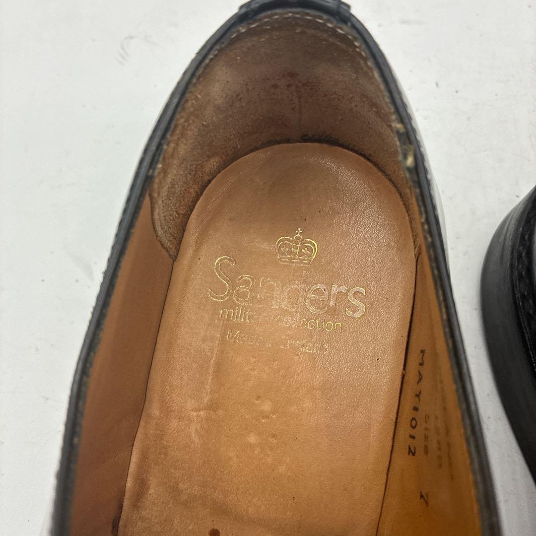 【名品】サンダース 1128B ミリタリーダービーシューズ 7 ブラック