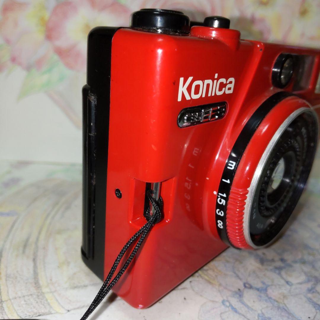 ☆☆極上美品❕動作確認済☆☆ コニカ KONICA C35 EF3 レッド