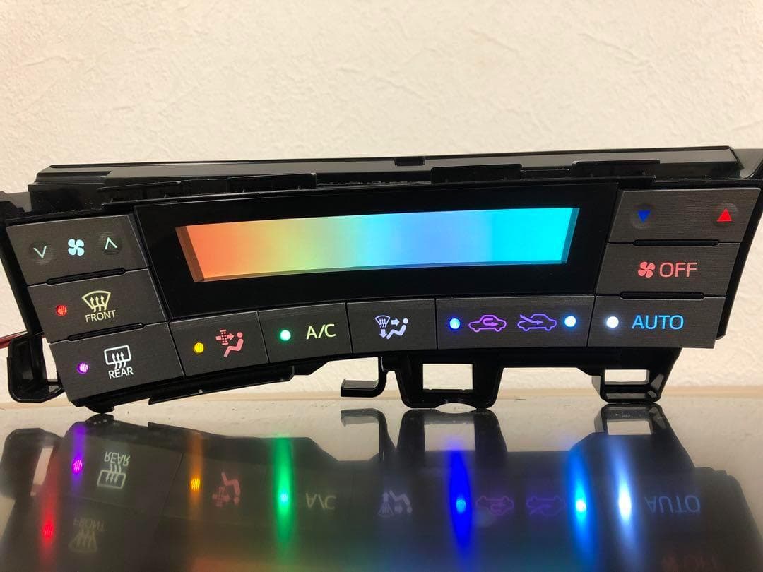 【自動色変化仕様】ZVW30 プリウス　後期　エアコンパネル　LED打ち替え t