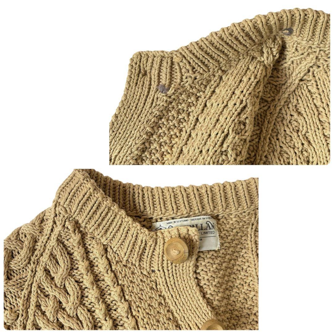 【Ｈｉ_ｊｉｒｉ】インバーアラン 黒タグ コットン カーディガン