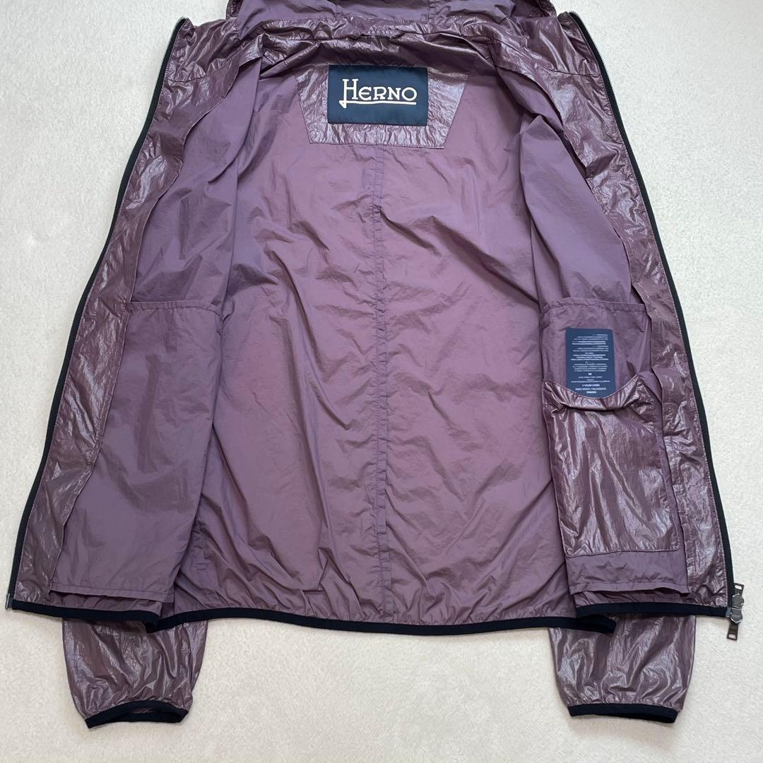 Herno ナイロンジャケット マウンテンパーカー 46 ブルゾン ロゴパッチ