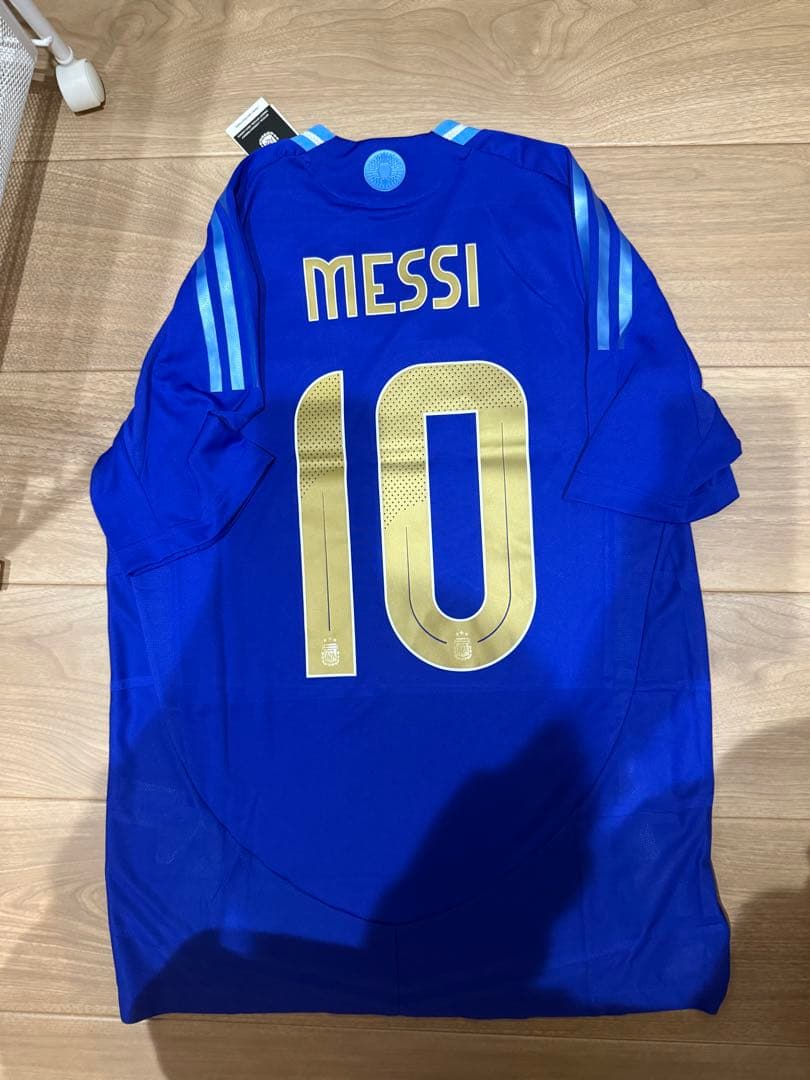 adidas アルゼンチン代表 メッシ　半袖　アウェイ　オーセンティック