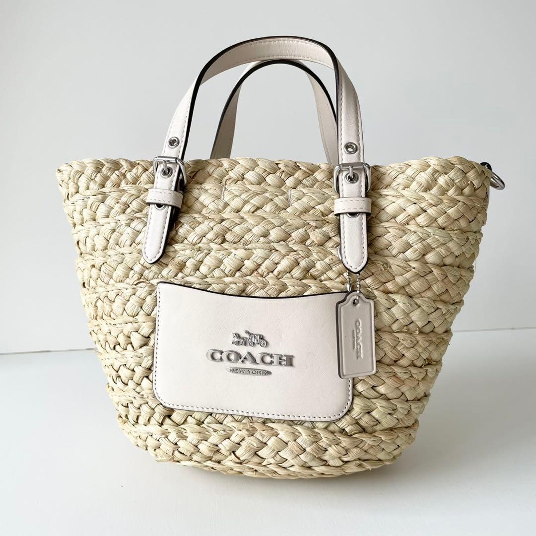 【ほぼ新品】COACH かごバッグ 2way ハンドバッグ スモール トート