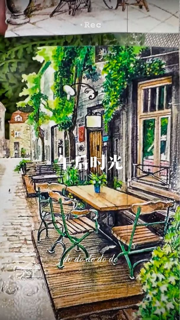 【8896】海外　マステ　3/5/巻　PETマスキングテープ　お店　街景色　植物