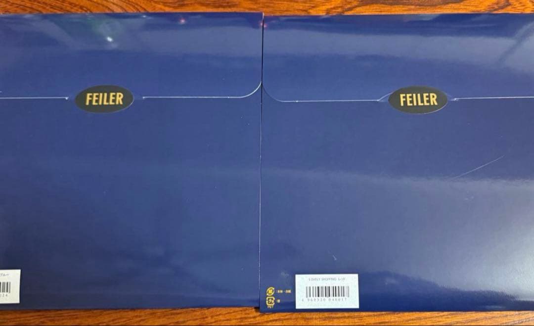 フェイラー　ハンカチ　紀伊國屋コラボ　ブルー&レッド２枚セット