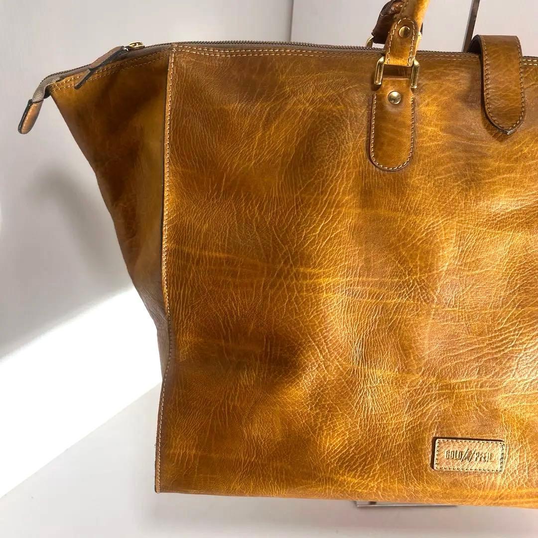希少な金色 最高級 本革 GOLD PFEIL ボストンバッグ ドイツ製