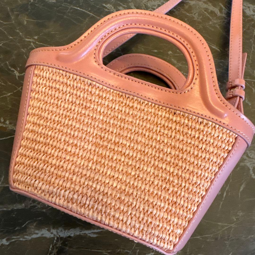 MARNI ピンク かごバッグ
