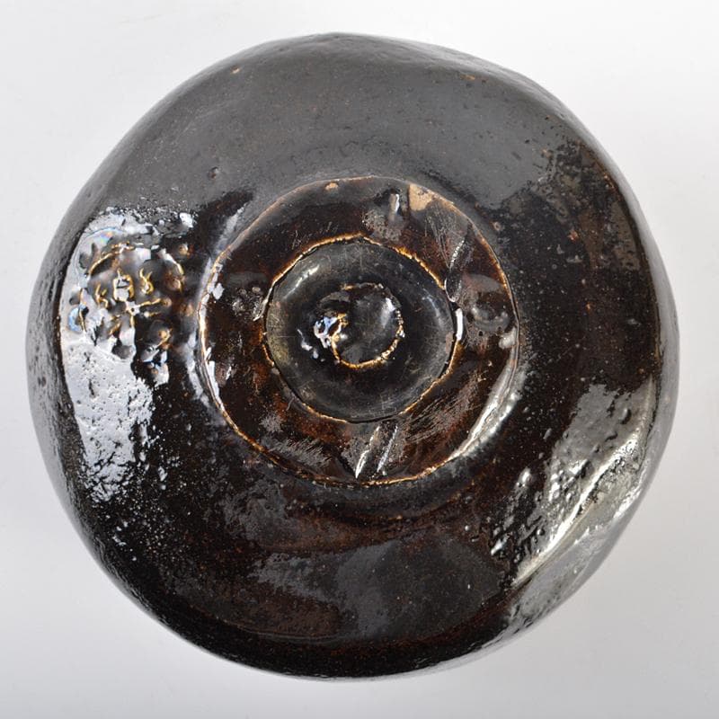 茶道具　楽吉左衛門　黒楽茶碗　共箱　V　R6560