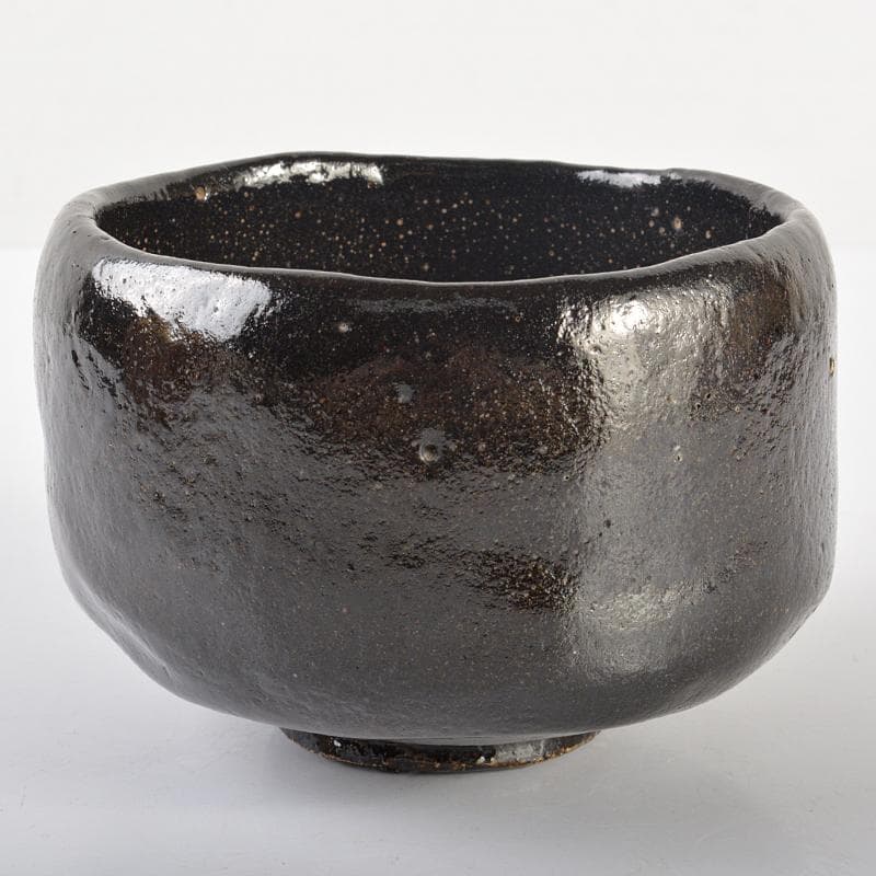 茶道具　楽吉左衛門　黒楽茶碗　共箱　V　R6560