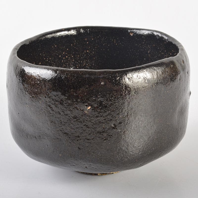 茶道具　楽吉左衛門　黒楽茶碗　共箱　V　R6560