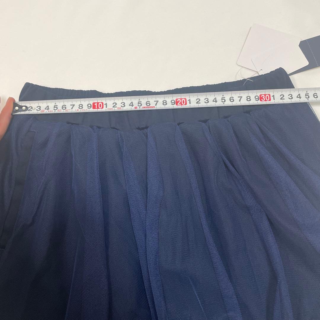 【新品　未使用】prince フレアチュールスカート WS5318 ネイビー L