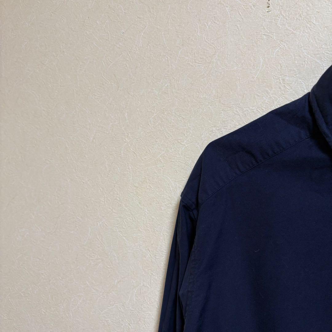 MUSE OXFORD BD長袖シャツ ネイビー ボタンダウン オックスフォード