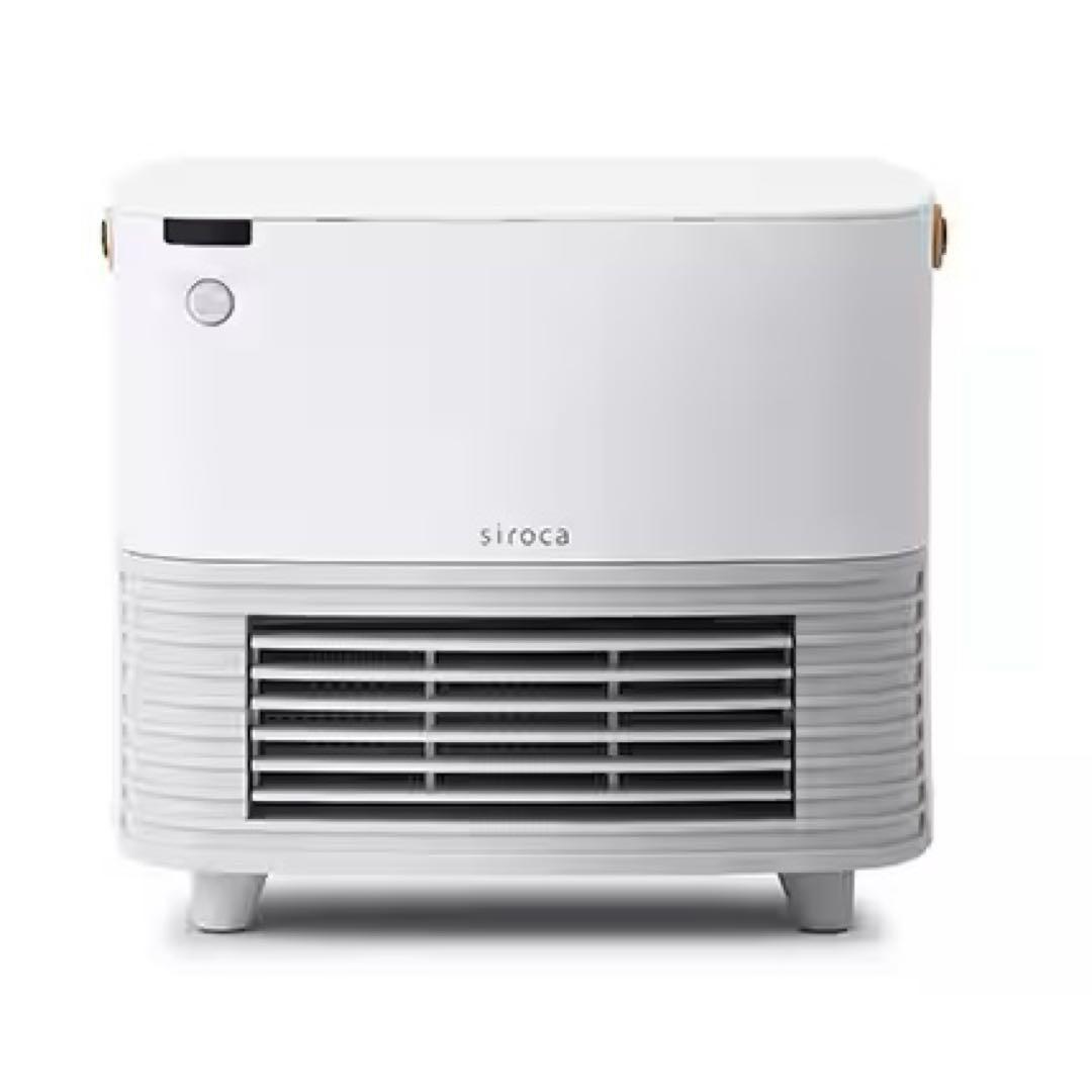 【最安】シロカ 人感センサー付きセラミックファンヒーター　ポカCUBE　ホワイト