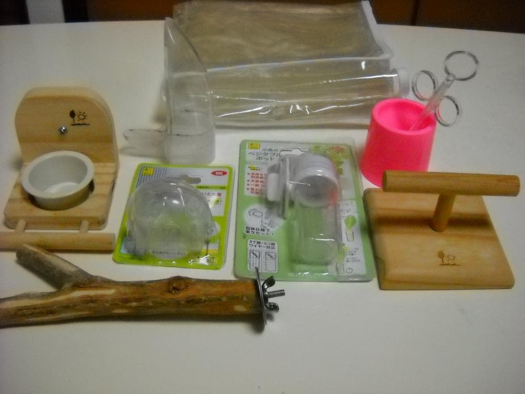 鳥かご ＆飼育セット＆おもちゃ付き