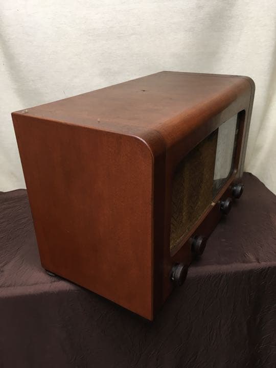 古いラジオ　昭和レトロ　木製ケース