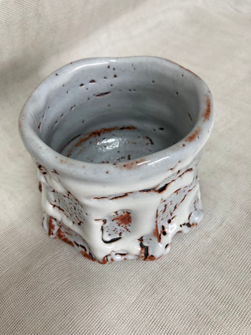 木戸貞昭／鼠志野茶碗／B37