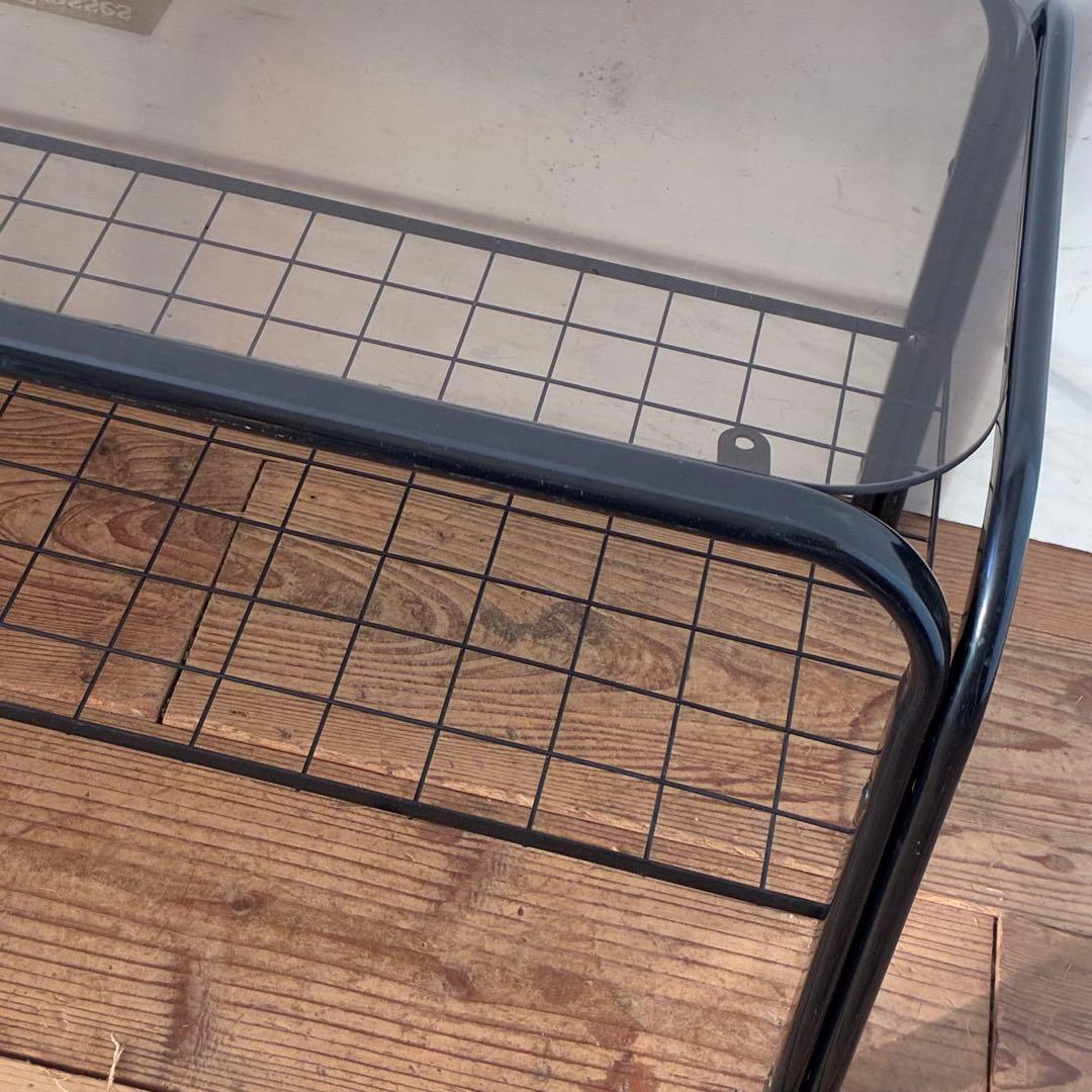 ヴィンテージ ガラステーブル ミッドセンチュリー スペースエイジ