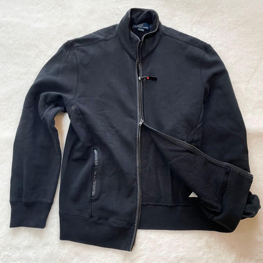 ✨️切り替え✨️90s Ralph ラルフローレン ドライバーズニット 黒　L