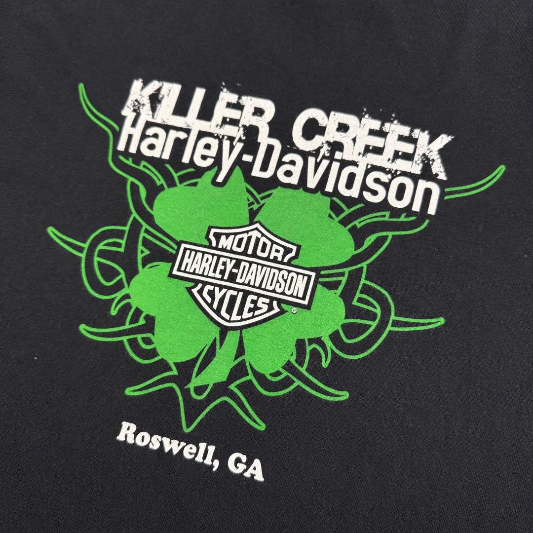 00s HARLEYハーレーダビッドソン 両面プリントロンT 袖プリント XL