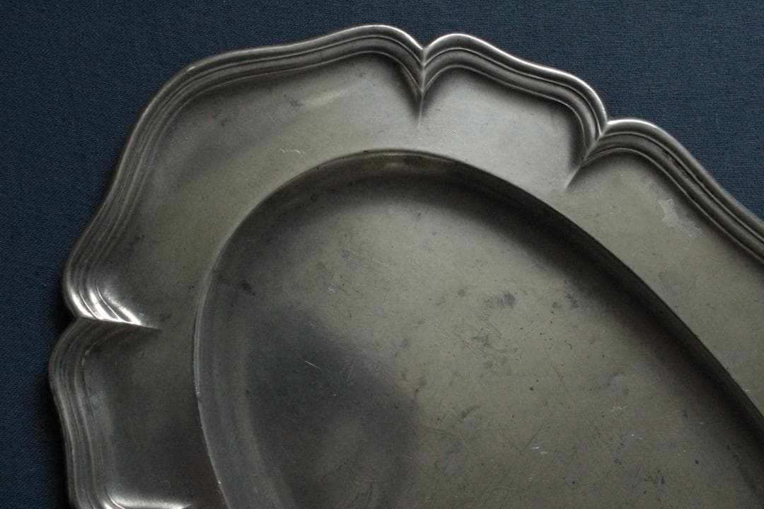 エタンオーバルプレート大/フランスアンティークアクセサリートレイ