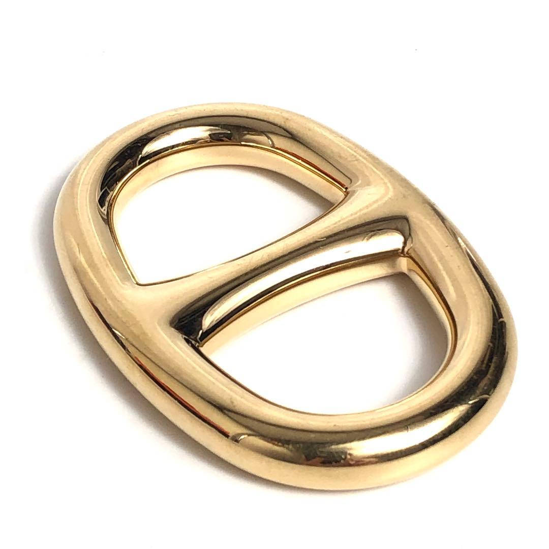 HERMES エルメス シェーヌダンクル スカーフリング ゴールドカラー