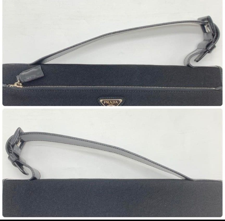 プラダ ハンドバッグ 腕掛け ナイロンキャンバス パテントレザー エナメル