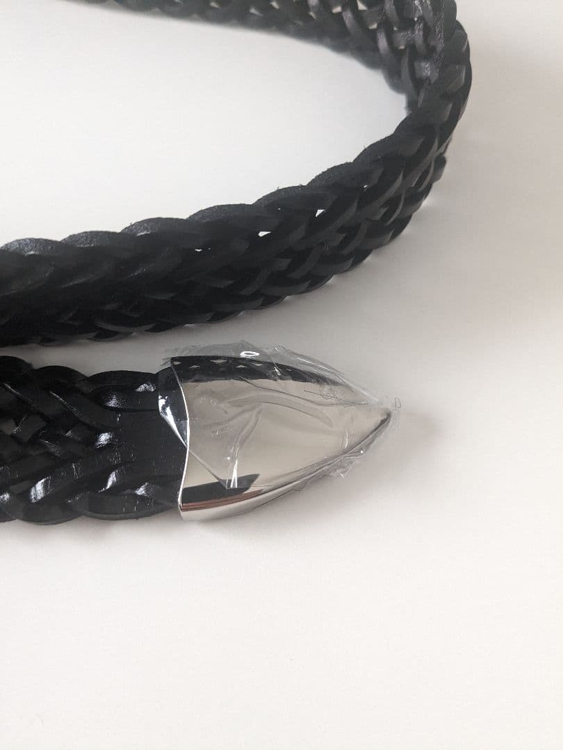 MBハイエンドレザー ナローメッシュベルト（シルバー）