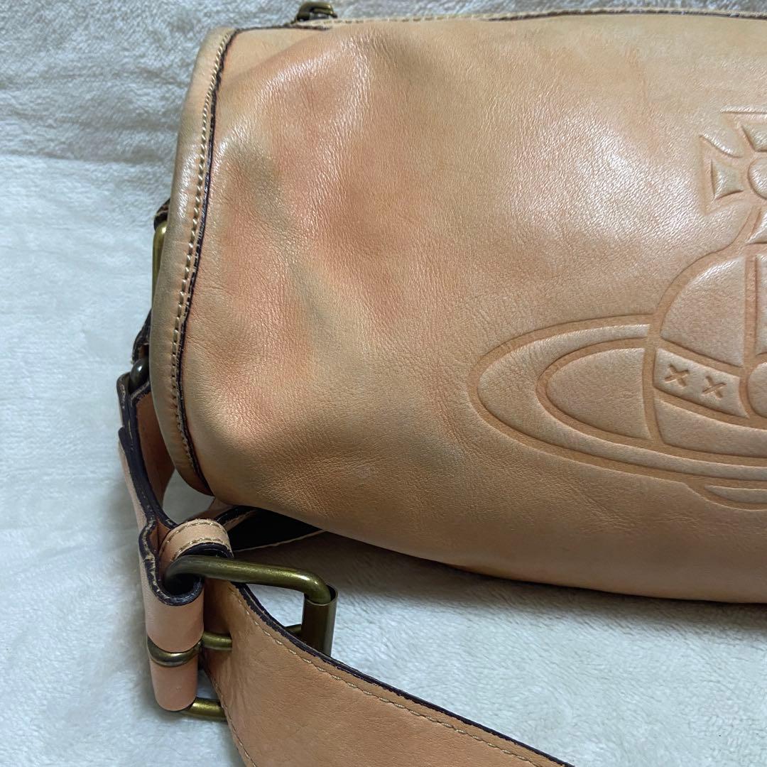 正規品　ヴィヴィアン　アコード　レザー　ショルダーバッグ　ドラム型　筒形　y2k