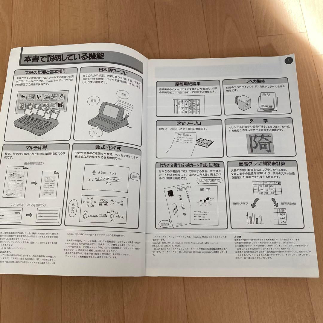 NEC 文豪ミニ5 入門ガイド　フロッピー　インクリボン付