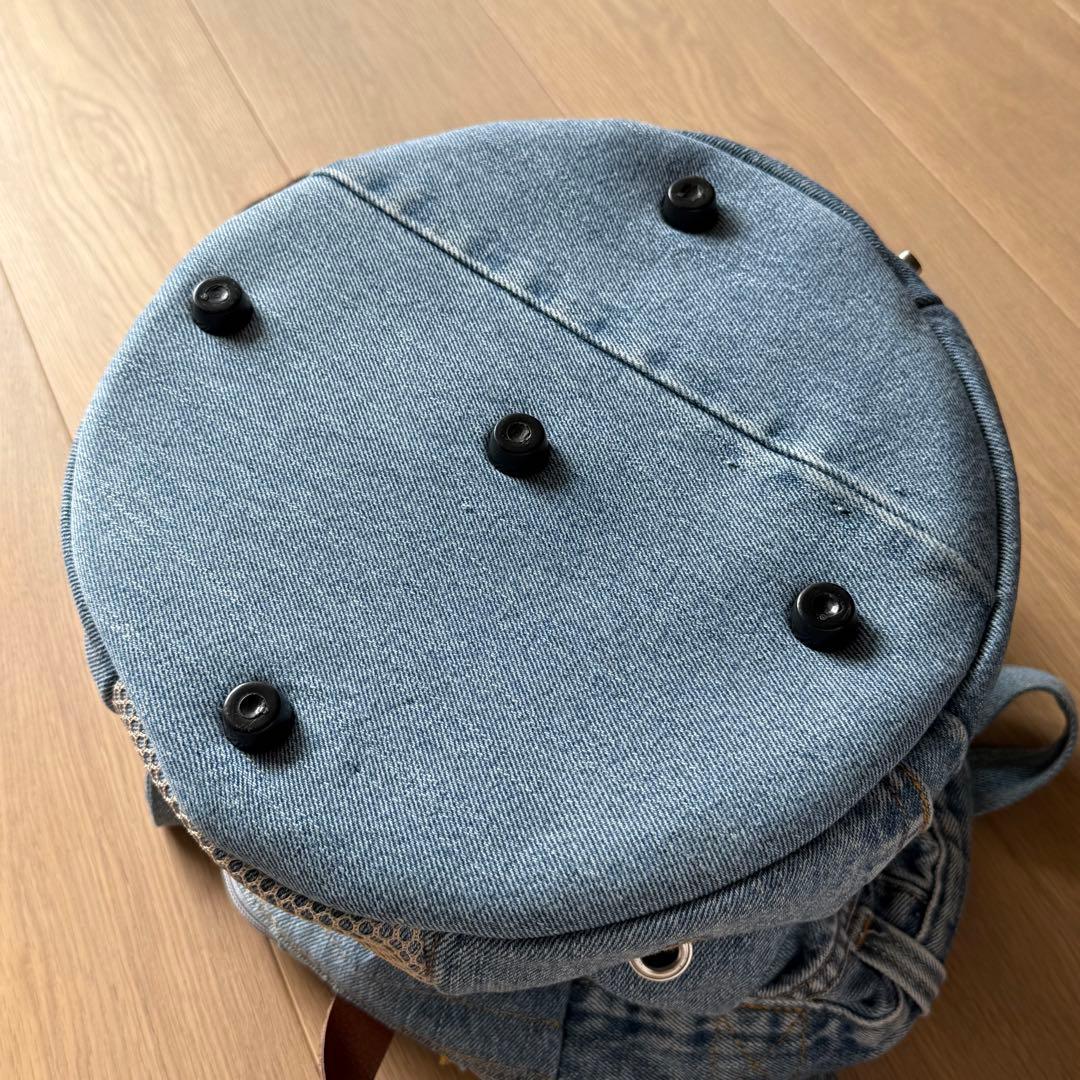 ルシアンエサヨ 2WAY タンブール TMサイズ デニムリメイク キャリーバッグ