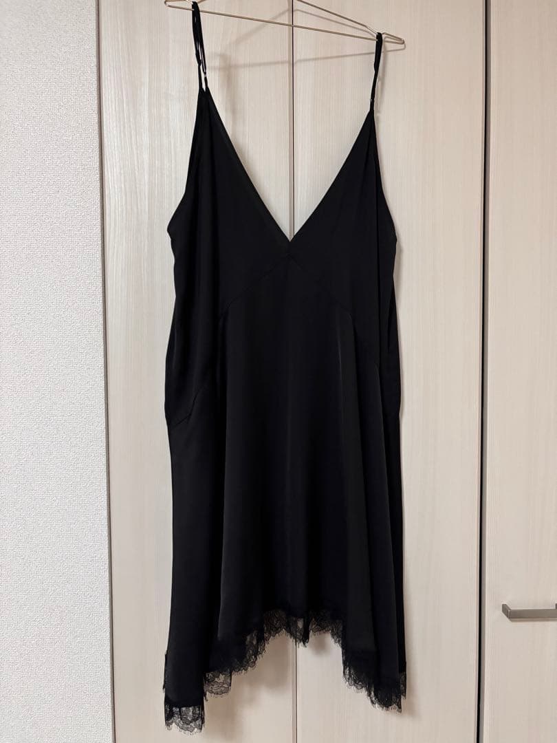 ［完売品］APSTUDIO NEWレースキャミドッキングワンピース　ブラック