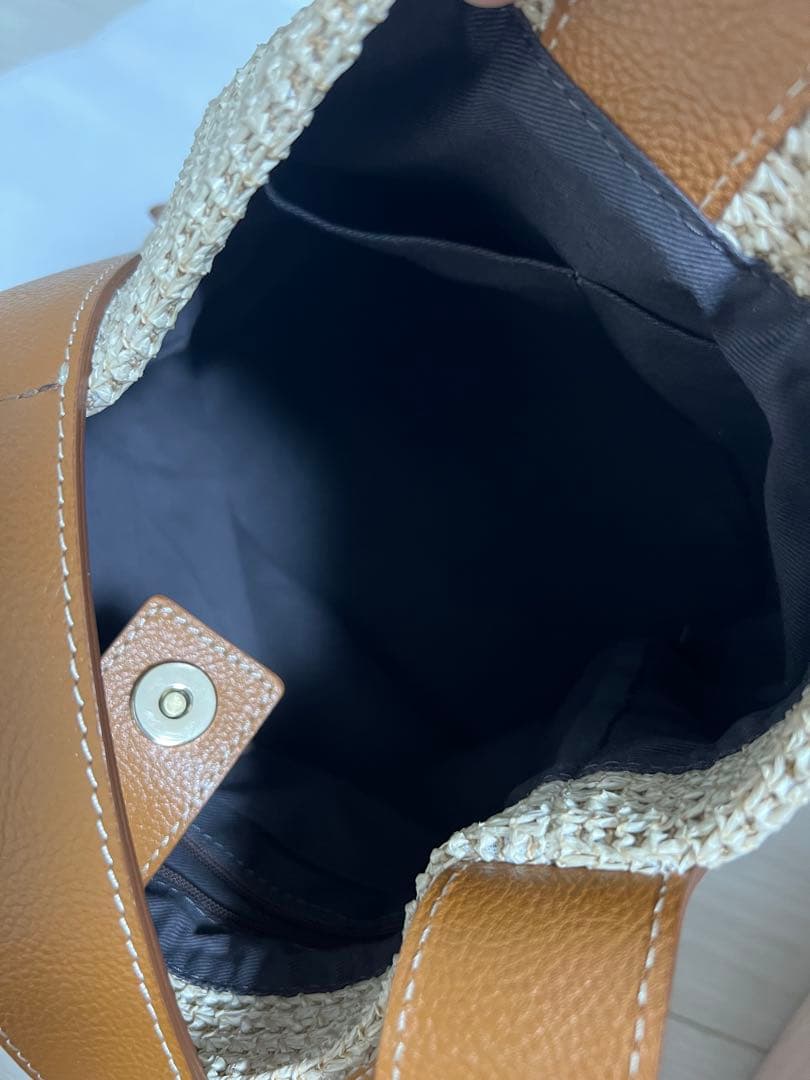 《完売品》ラシット ラフィア バケットバッグ ワンショルダー