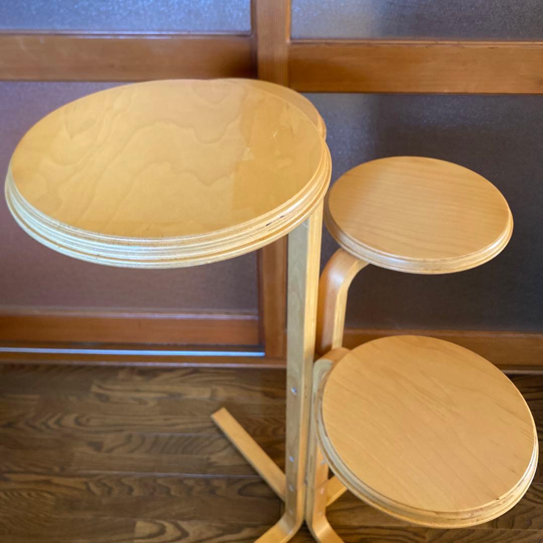 お洒落】木製4連フラワースタンド　小物置き　レトロ