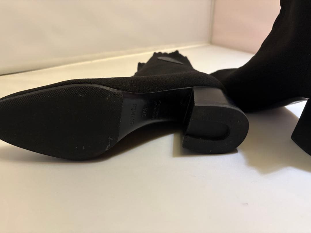 HERMES黒 ヴォルヴェールショートブーツ37ハーフ