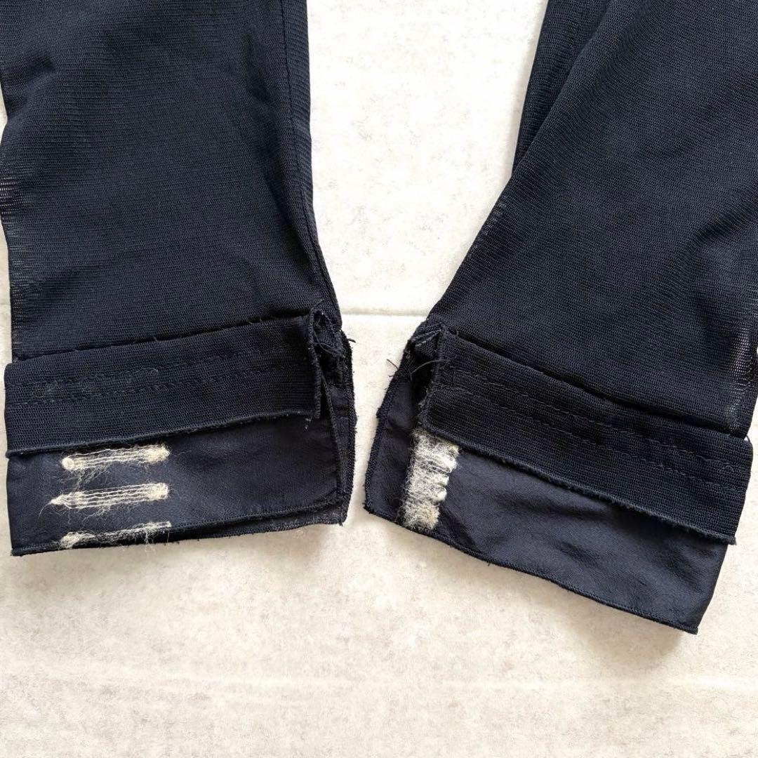 エイココンドウ パワーネット シアー パッチワーク ワンピース チュニック 変形