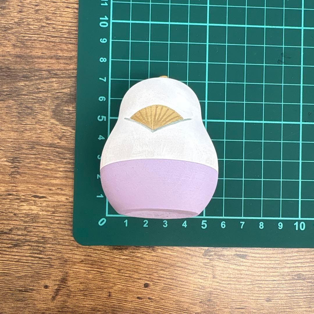 ねこマトリョーシカ　木製　白グレー