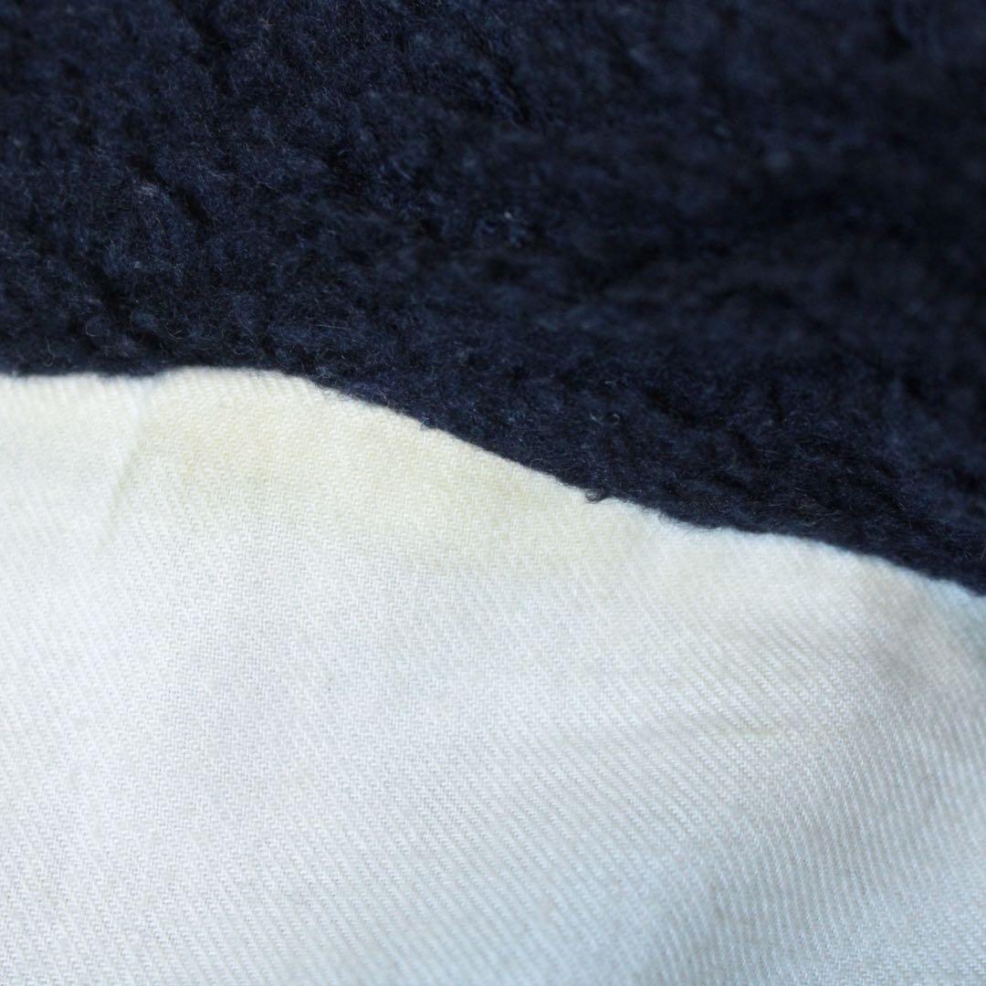 THIRD MAGAZINE サードマガジン 金ボタン付き ボアPコート 紺 M