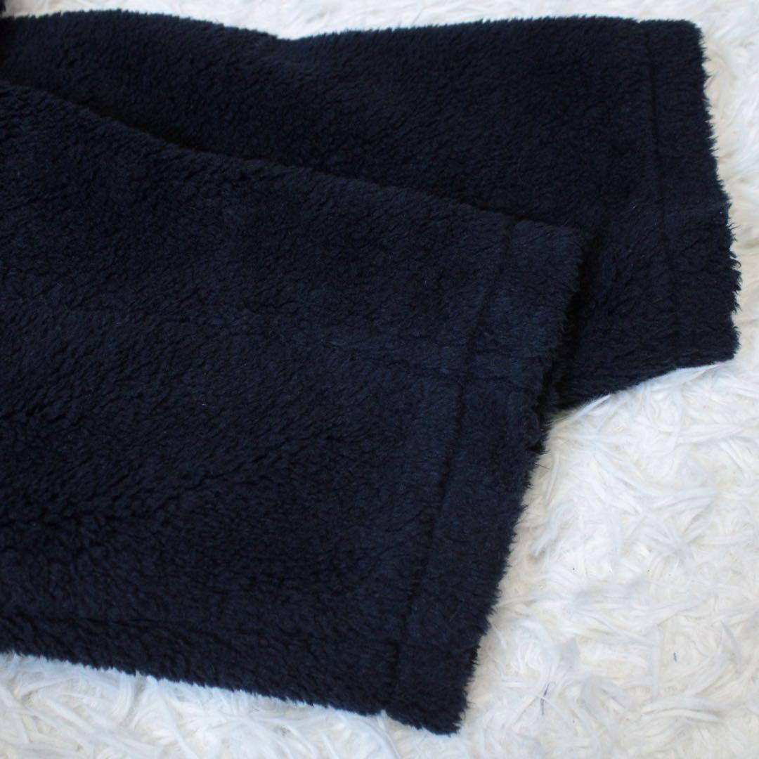 THIRD MAGAZINE サードマガジン 金ボタン付き ボアPコート 紺 M