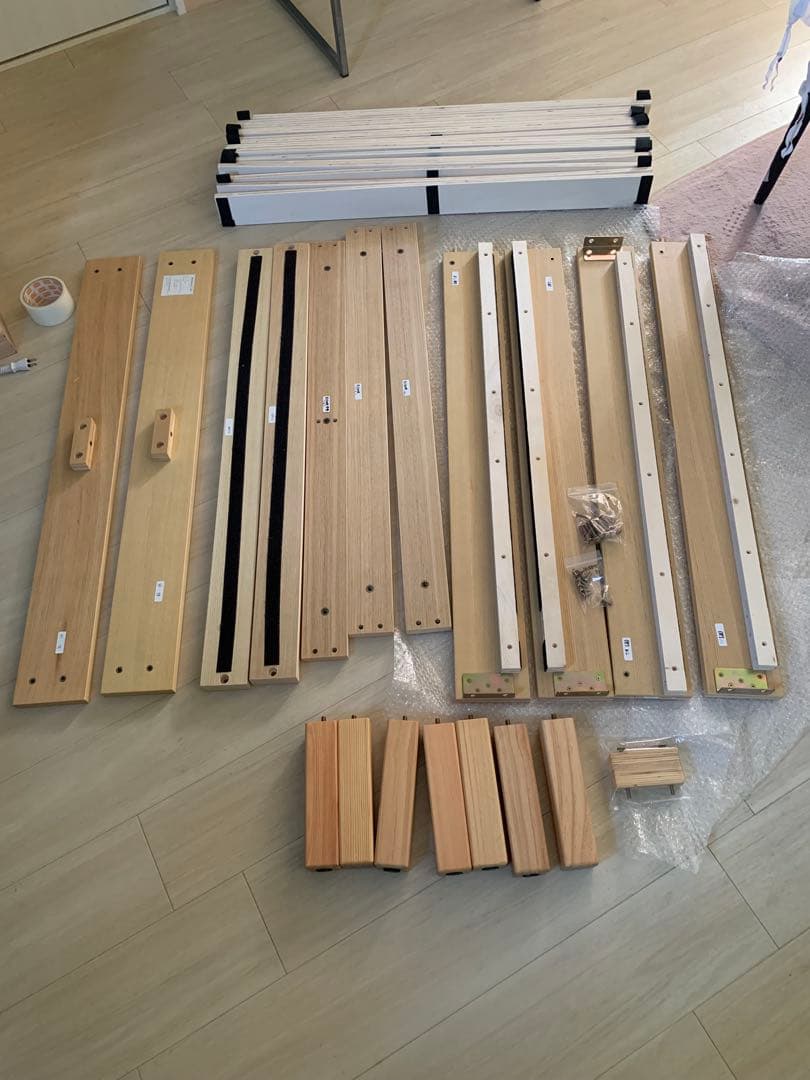 木製シングルベッドフレーム スラット式