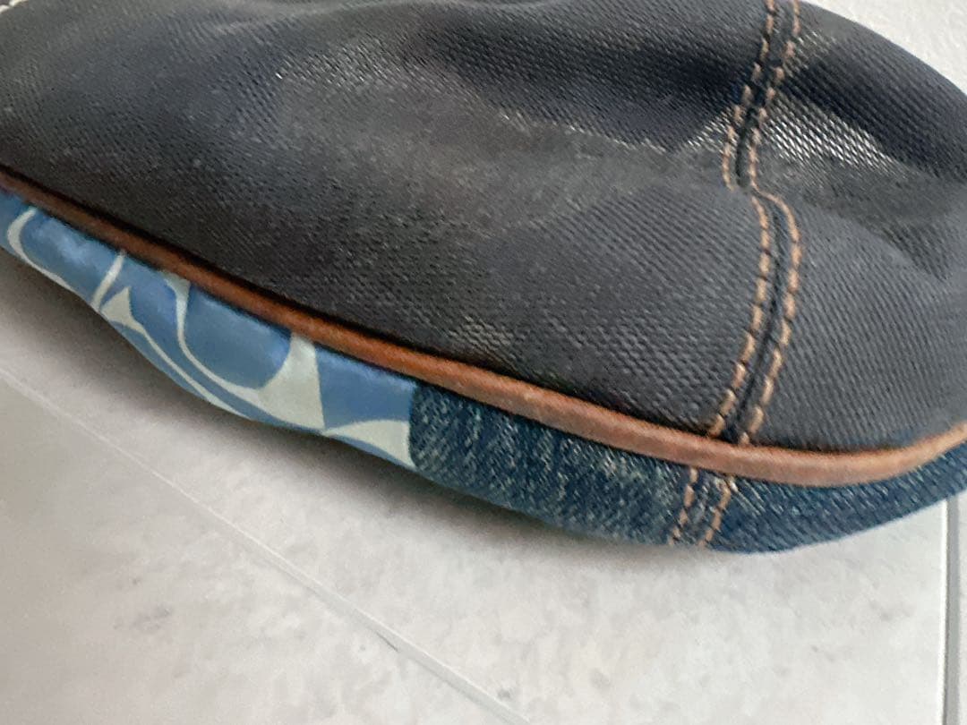 COACH コーチ パッチワーク デニム ワンショルダーバッグ シグネチャー 大