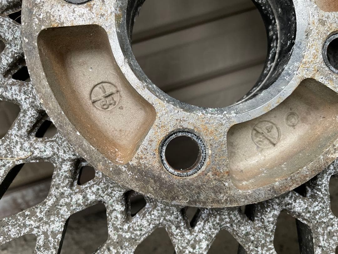 旧車WORKメッシュホイール当時物114.3おまけスタッドレス185/65R14