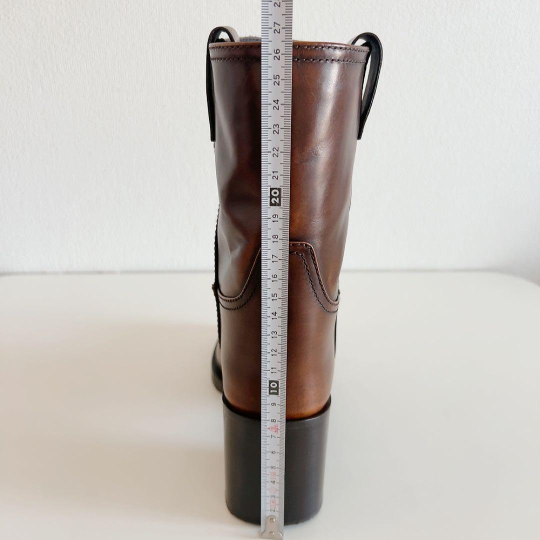 お値下げ【ミュウミュウ】 レザーショートブーツ 38